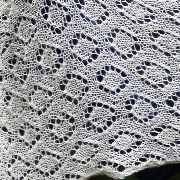 Eyelet Diamond Shawl, knit-r3-jpg