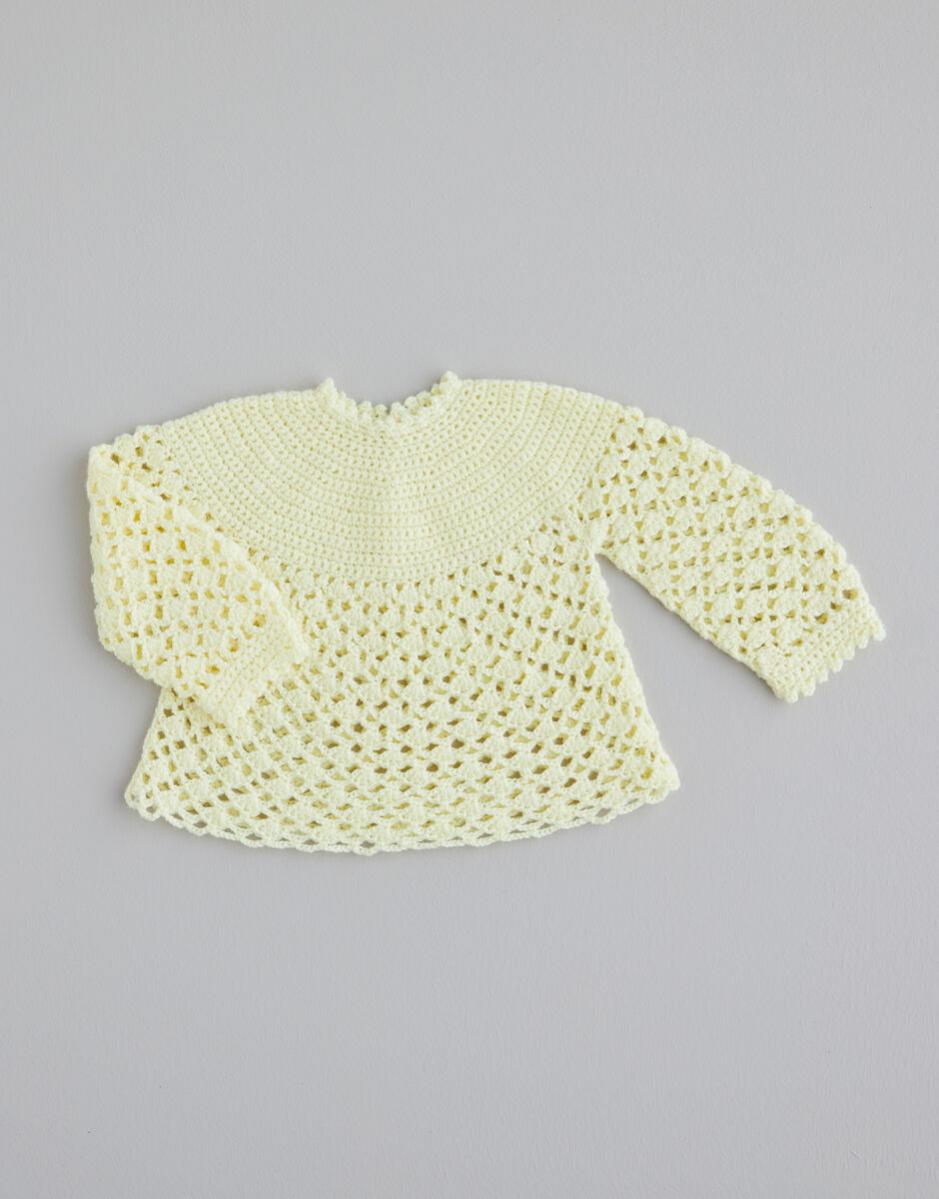 Crochet Top and Matinee Jacket for Baby, 0 to 2 yrs-q2-jpg
