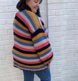 Stripes Crochet Cardigan for Women, XS-5XL-s2-jpg