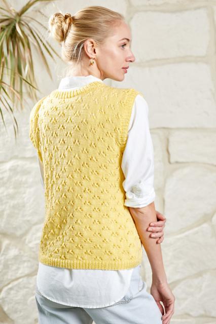 Daffodil Vest for Women, XS-5X, knit-w2-jpg