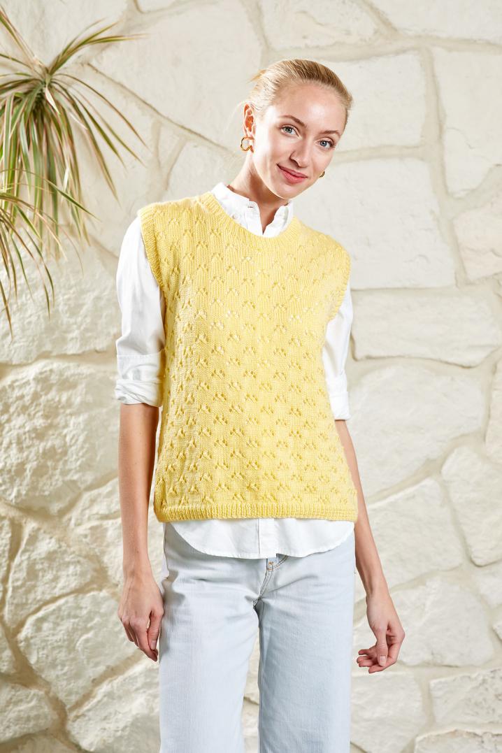 Daffodil Vest for Women, XS-5X, knit-w3-jpg