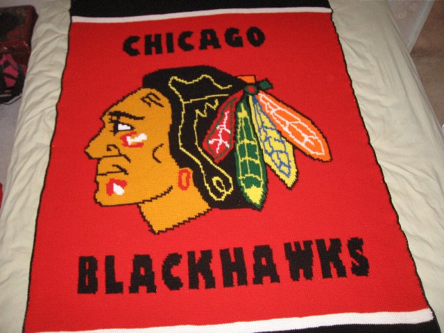 Chicago Blackhawks pattern-blackhawks-blanket-jpg