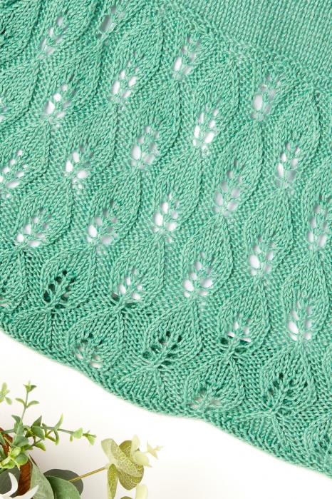 Leaf Lace Dress for Girls,  Newborn to 24 mos, knit-a2-jpg
