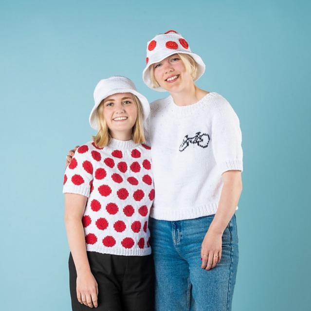 Polka dot Jersey T-Shirt for Women, XS-XXXL, for children 1-14 yrs,  knit-s1-jpg