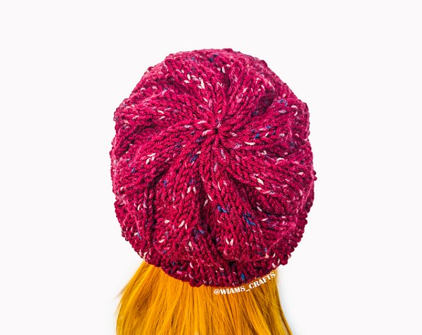 Dahlia Beanie and Mosaic Tile Hat, knit-a2-jpg