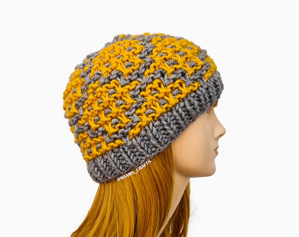 Dahlia Beanie and Mosaic Tile Hat, knit-a3-jpg