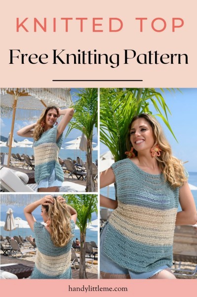 Knitted Top Pattern for Women, S-5X, knit-e2-jpg