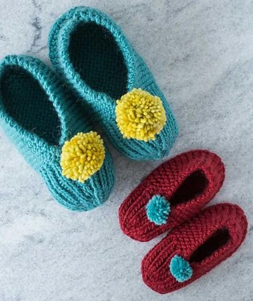 Four Pairs of Lovely Slippers, knit-a6-jpg