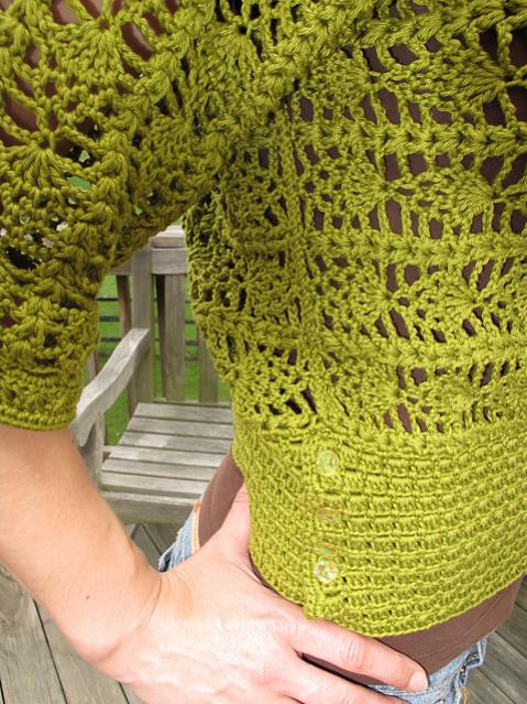 Crocheted Pineapple Top for Women, 32&quot; to 60&quot;, knit-e3-jpg