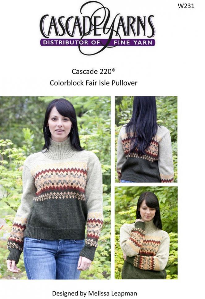 Colorblock Fair Isle Pullover for Women, 34&quot; to 54&quot;, knit-d2-jpg