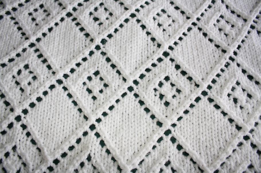 Diamond Lace Panel Baby Blanket, knir-a1-jpg