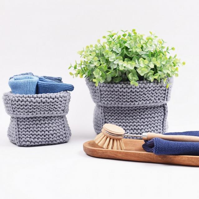 Knitted Square Baskets in 2 Sizes-t1-jpg