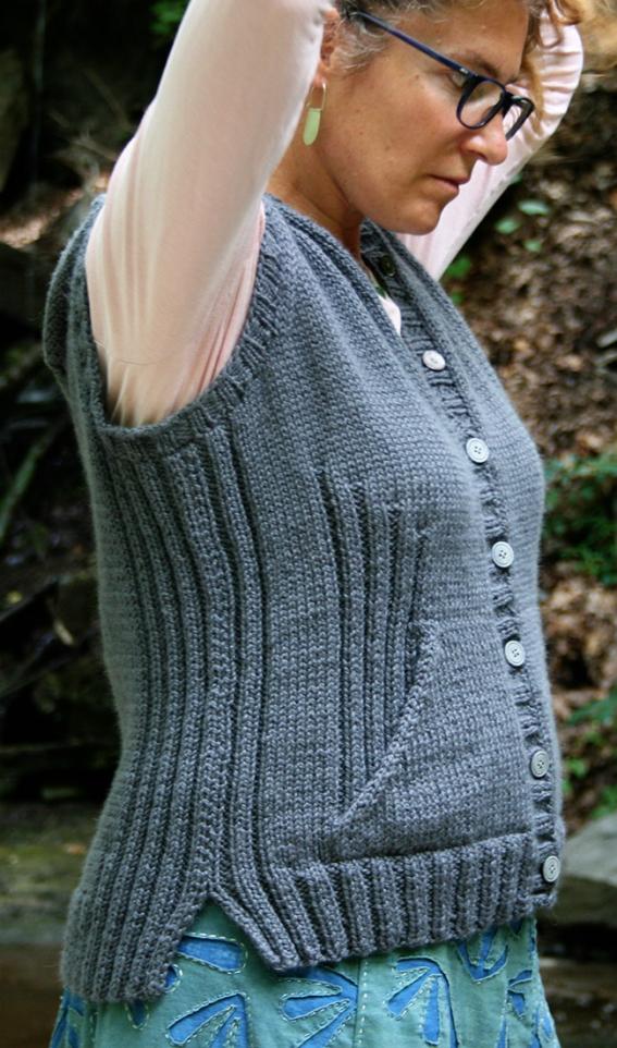 Viatori Hooded Vest for Women, XS-3X, knit-e3-jpg