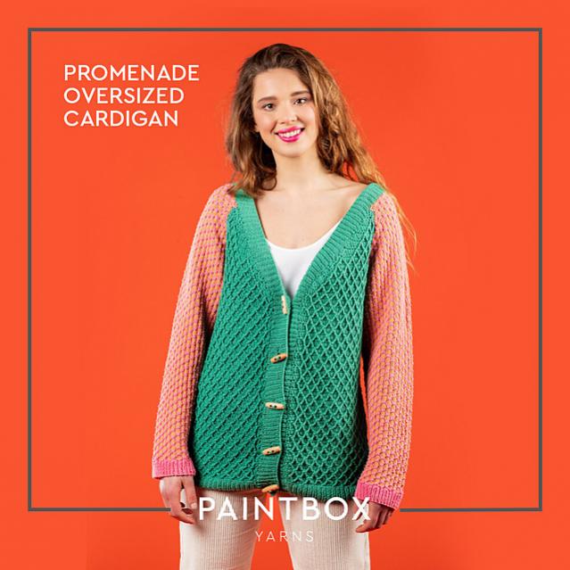 Promenade Oversized Cardigan for Women, 30&quot; to 46&quot;, knit and crochet-e2-jpg