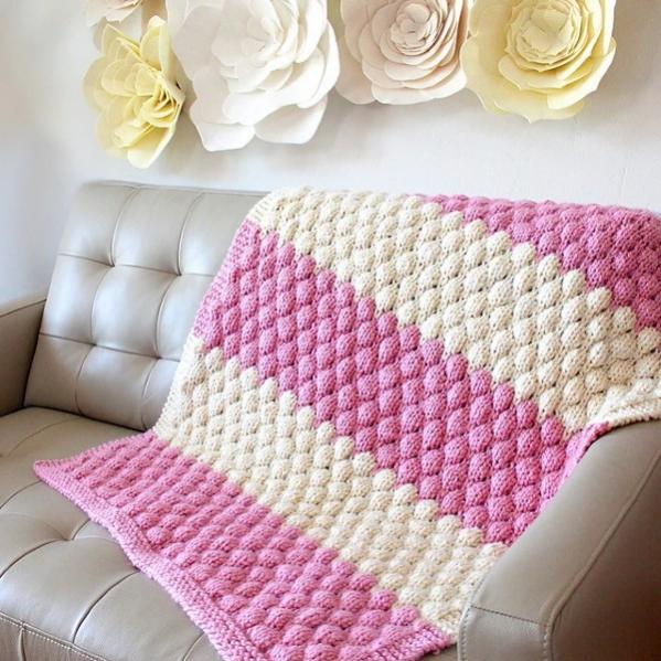 Chunky Bubble Stitch Blanket, knit-e1-jpg