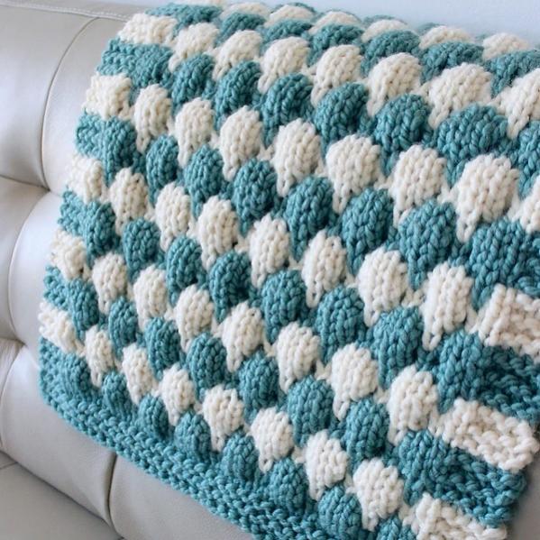 Chunky Bubble Stitch Blanket, knit-e4-jpg