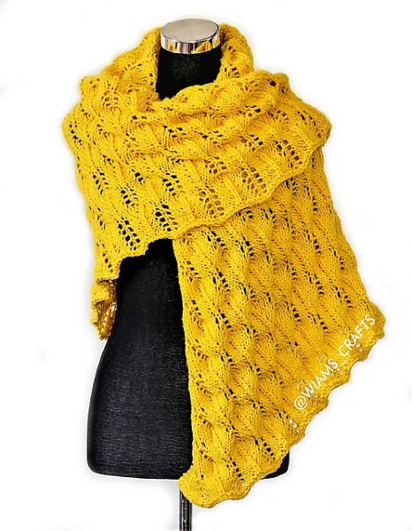 Sunflower Swirls Shawl, knit-d1-jpg