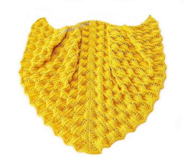 Sunflower Swirls Shawl, knit-d3-jpg