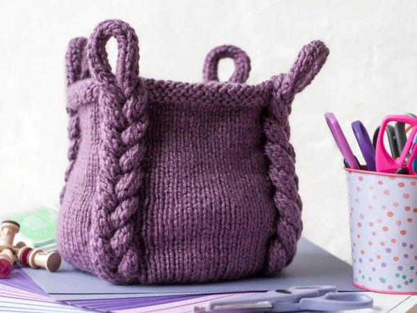 Entangle Knit Basket and Entwined Crochet Basket (only $.50 each)-q1-jpg