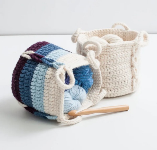 Entangle Knit Basket and Entwined Crochet Basket (only $.50 each)-q3-jpg