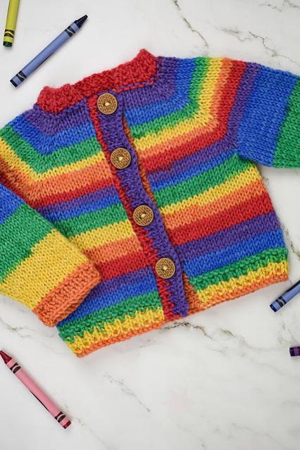 Art Class Cardigan for Baby, 3  to 24 mos. knit-a1-jpg