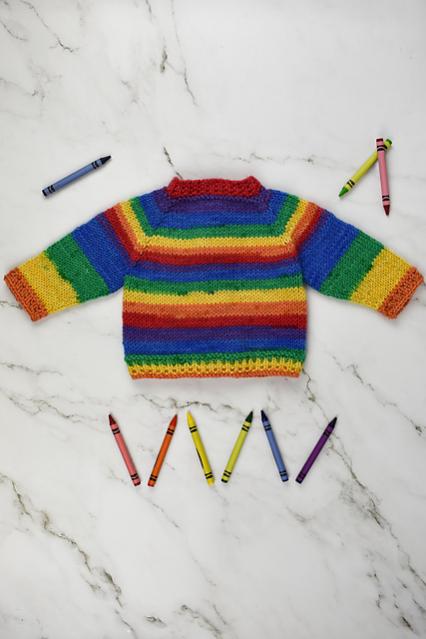 Art Class Cardigan for Baby, 3  to 24 mos. knit-a2-jpg