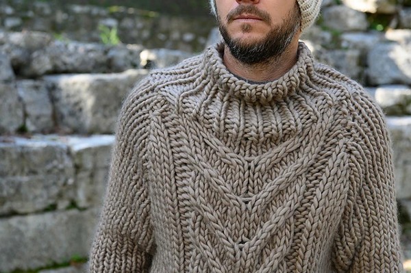 Staghorn Cable Sweater for Men, S-3X, knit-e2-jpg