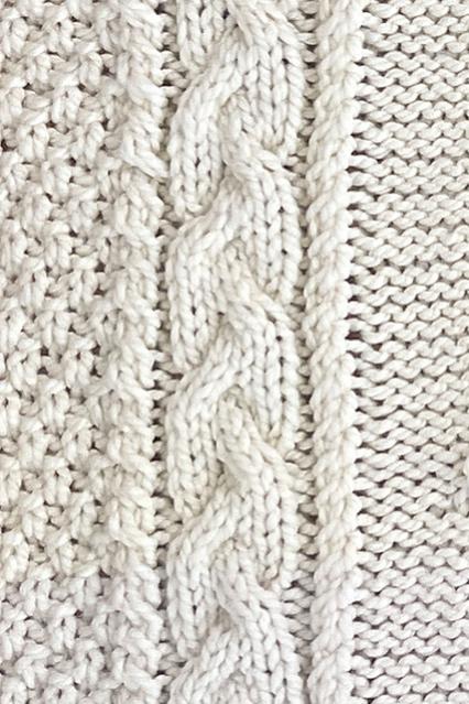 Diamond Heights  Cable Blanket. knit-e2-jpg