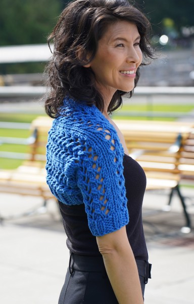 Tangled Up in Blue Shrug for Women, S-XL, knit-d1-jpg