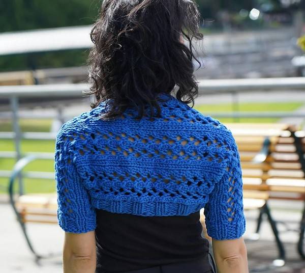 Tangled Up in Blue Shrug for Women, S-XL, knit-d2-jpg