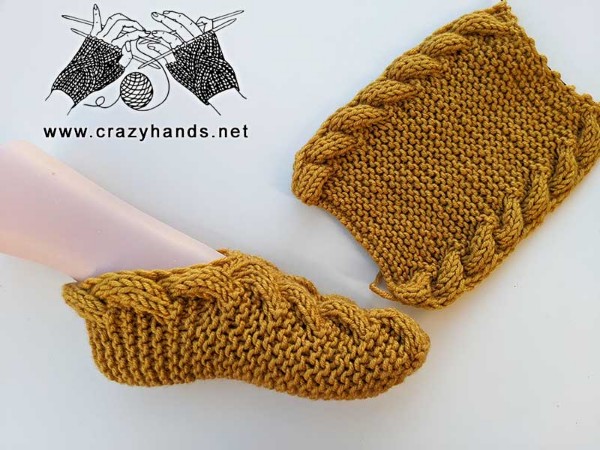Two Flat Knit Slipper Socks for Women, size 6-8-e3-jpg
