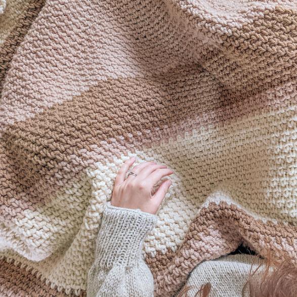 Striped Moss Stitch Blanket-q3-jpg