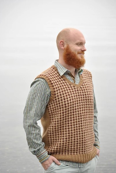 Classic Checked Vest for Adults,  S-XL, knit-e1-jpg