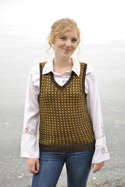 Classic Checked Vest for Adults,  S-XL, knit-e2-jpg