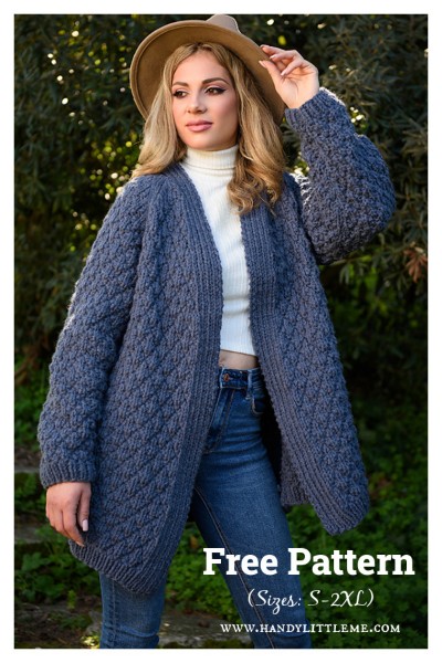Claire's Modern Blue Sweater for Women, S-2X, kniit-s1-jpg