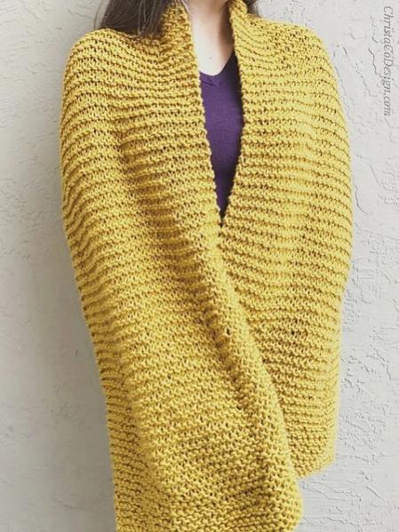 Giana Pocket Shawl, knit-a4-jpg