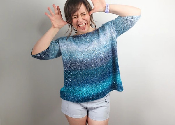 Ocean Meet Sky Sweater for Women, S-3XL-s1-jpg