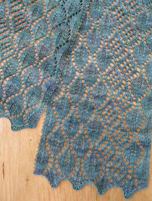 Madrona Lace Scarf, knit-e2-jpg