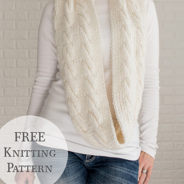 Slow Down Cable Infinity Scarf, knit-e1-jpg