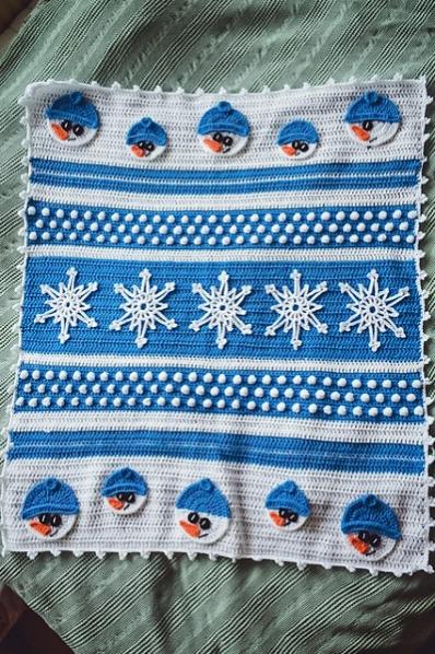 Snowman Christmas Blanket-q3-jpg