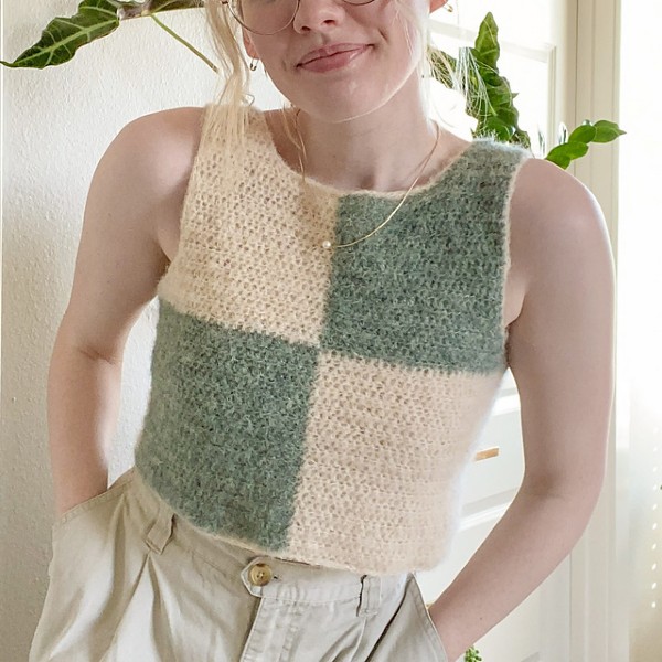 Crochet Checkerboard Sweater Vest for Women, S-3XL-w3-jpg