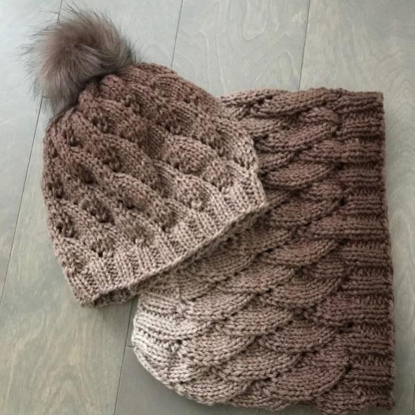 Waves of Hope Hat and Cowl, knit-s2-jpg