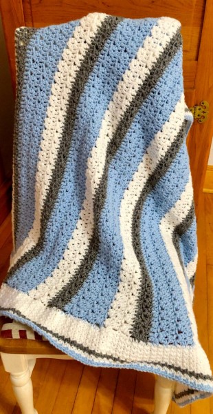 Classy Textured Blanket in Blue-w3-jpg