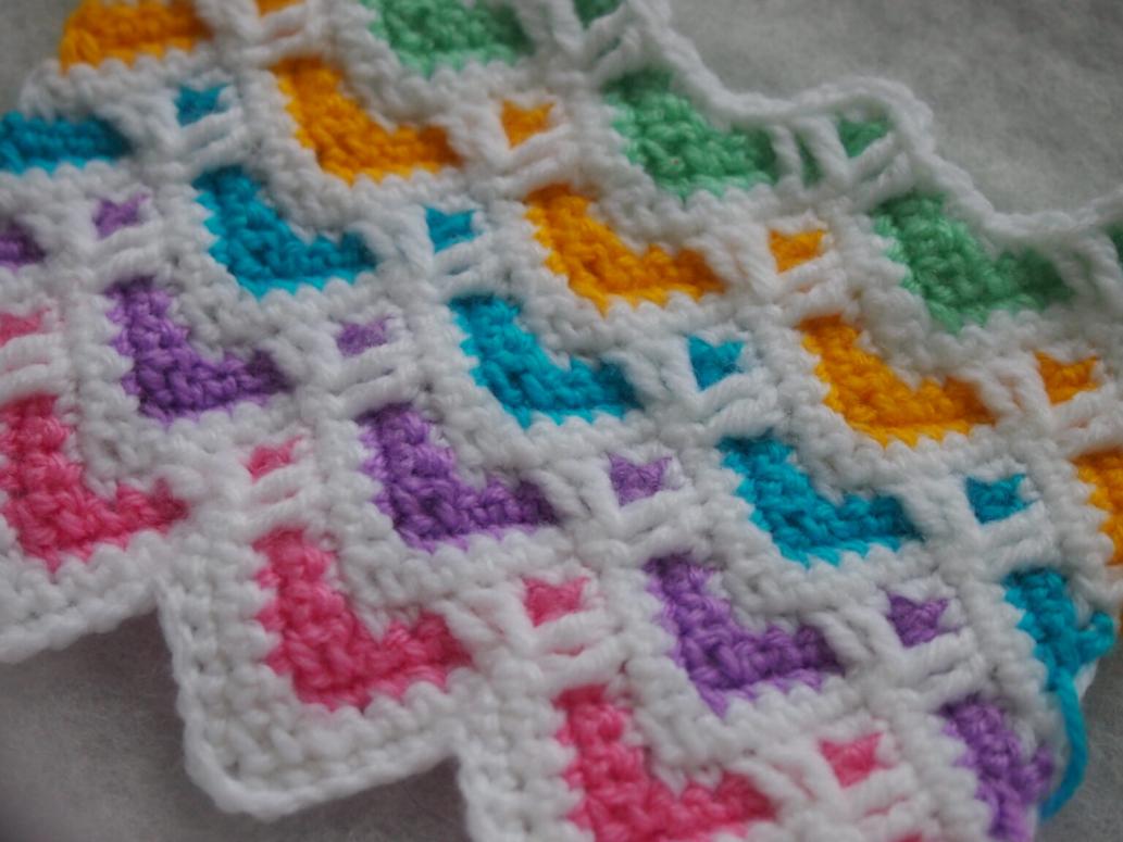 Heart Zig Zag Stitch Crochet Pattern-w2-jpg
