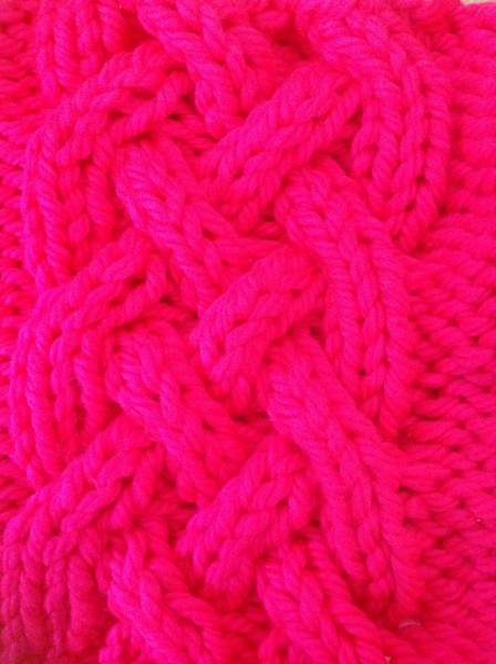 Pink Cabled Cowl, knit-e2-jpg