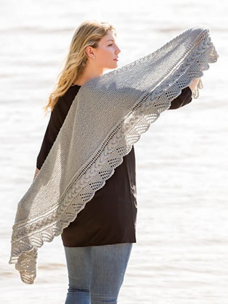 Cable Edged Shawl, knit-s1-jpg