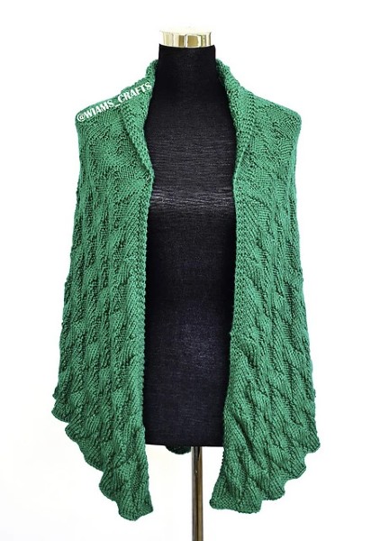Rhombus Weave Shawl, knit-s2-jpg