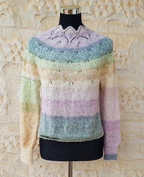 Pastel Stripes Sweater for Women, XS-2XL, knit-a1-jpg