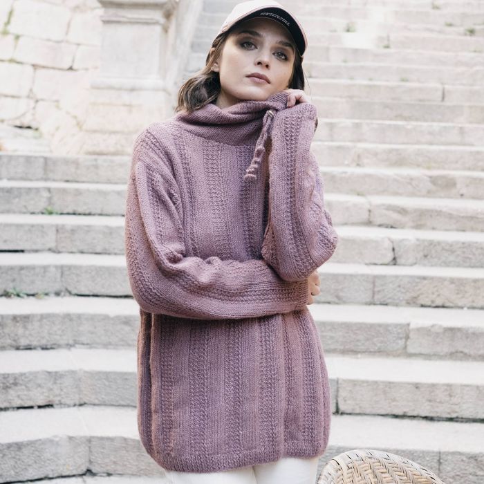 Women's Cord and Rib Texture Sweater, knit-q1-jpg