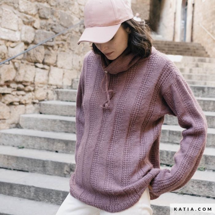 Women's Cord and Rib Texture Sweater, knit-q3-jpg